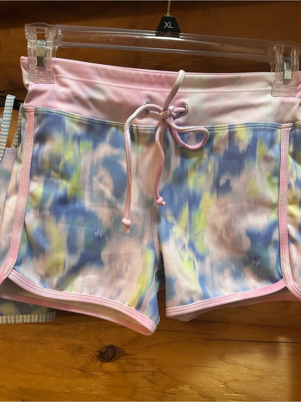 Girl’s Zyia Active Hendrix Hustle Pastel Floral Tie-Dye Swimsuit